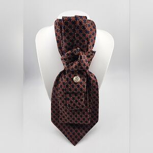 Curated Retro Vintage, designer, knotted necktie with adjustable collar